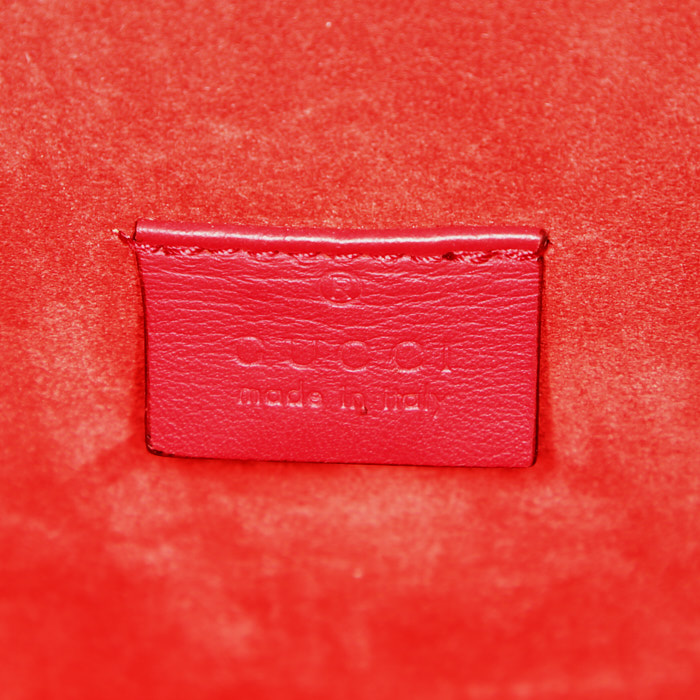 Borsa Gucci Dionysus in tela monogram beige e pelle rossa - Detail D4