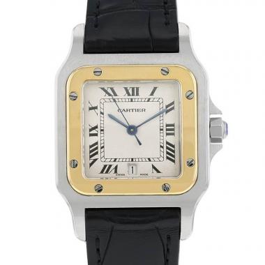 Orologio Cartier Santos Galbée in oro e acciaio Circa 1992