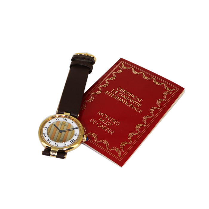 Montre Cartier Must Vendôme en vermeil Ref: 59003 Vers 1993 - Detail D2