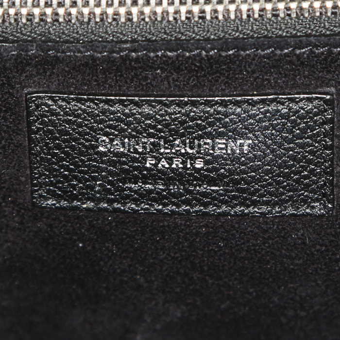 Borsa Saint Laurent Rive Gauche in pelle martellata nera - Detail D3