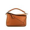 Loewe Puzzle  medium model handbag in gold leather - 360 thumbnail