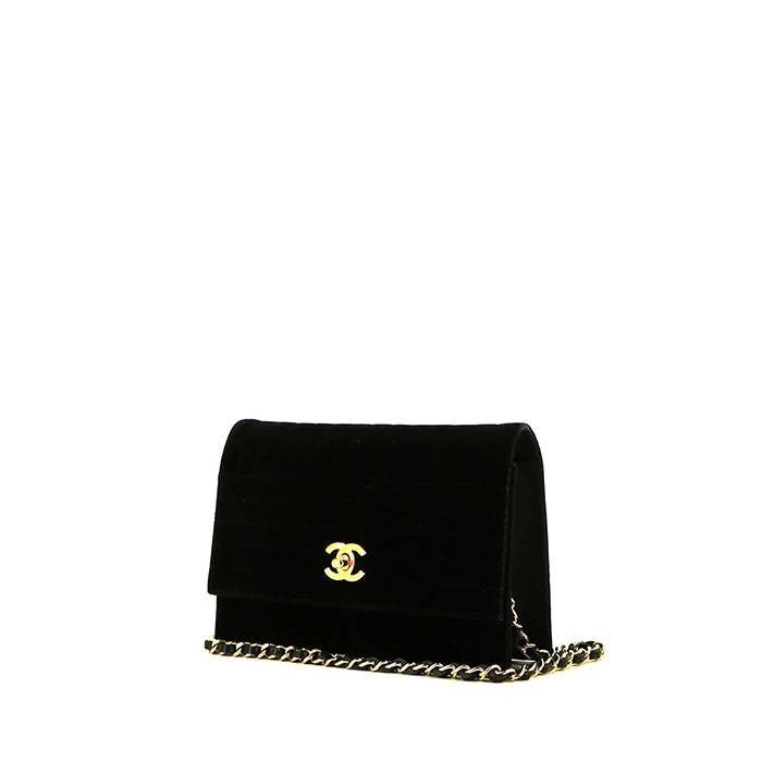 Chanel Vintage handbag in black velvet - 00pp