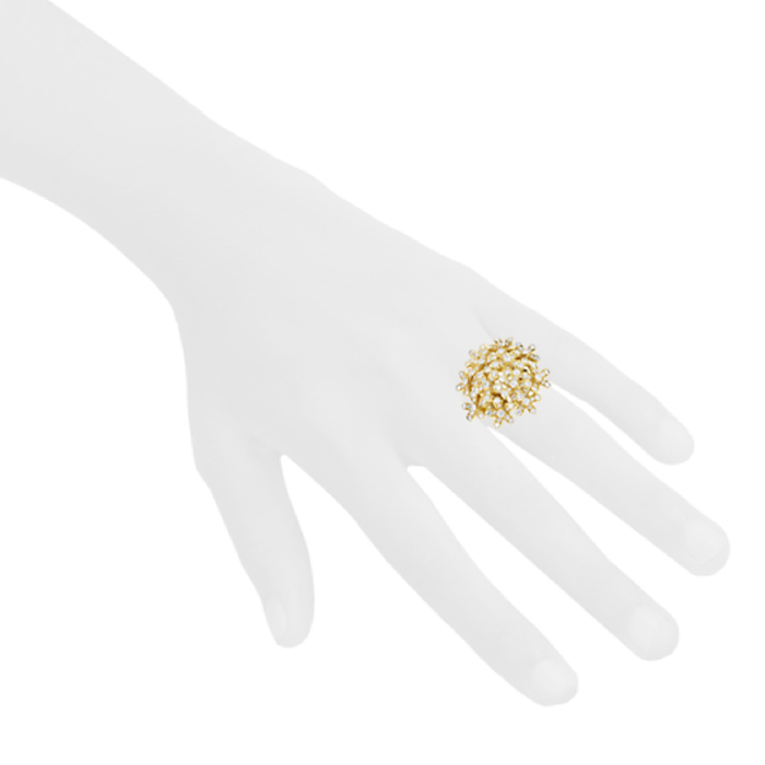 Sortija Van Cleef 
Arpels Socrate Bouquet,  oro amarillo y diamantes - Detail D1