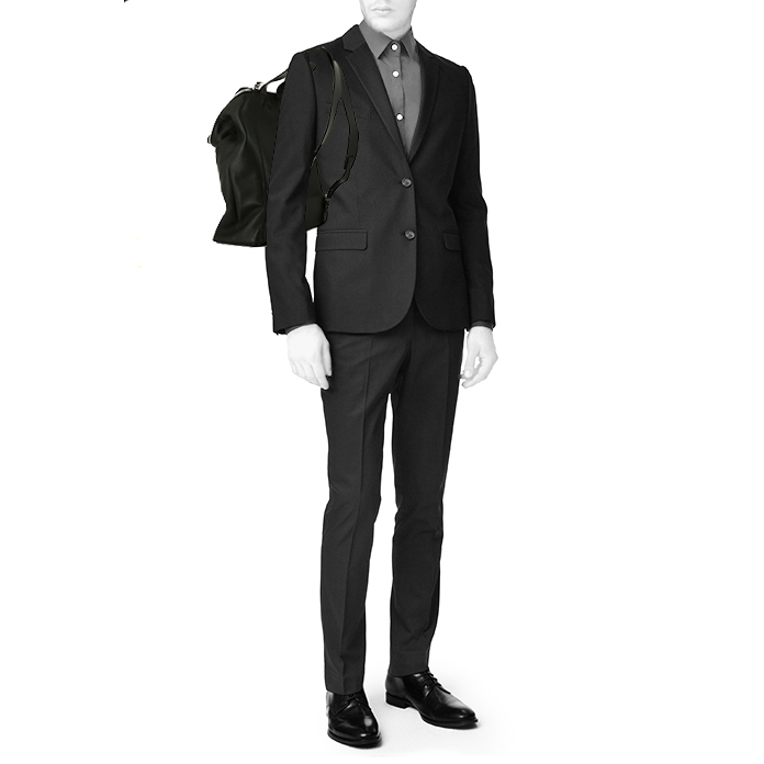 Loewe backpack in black grained leather - Detail D2