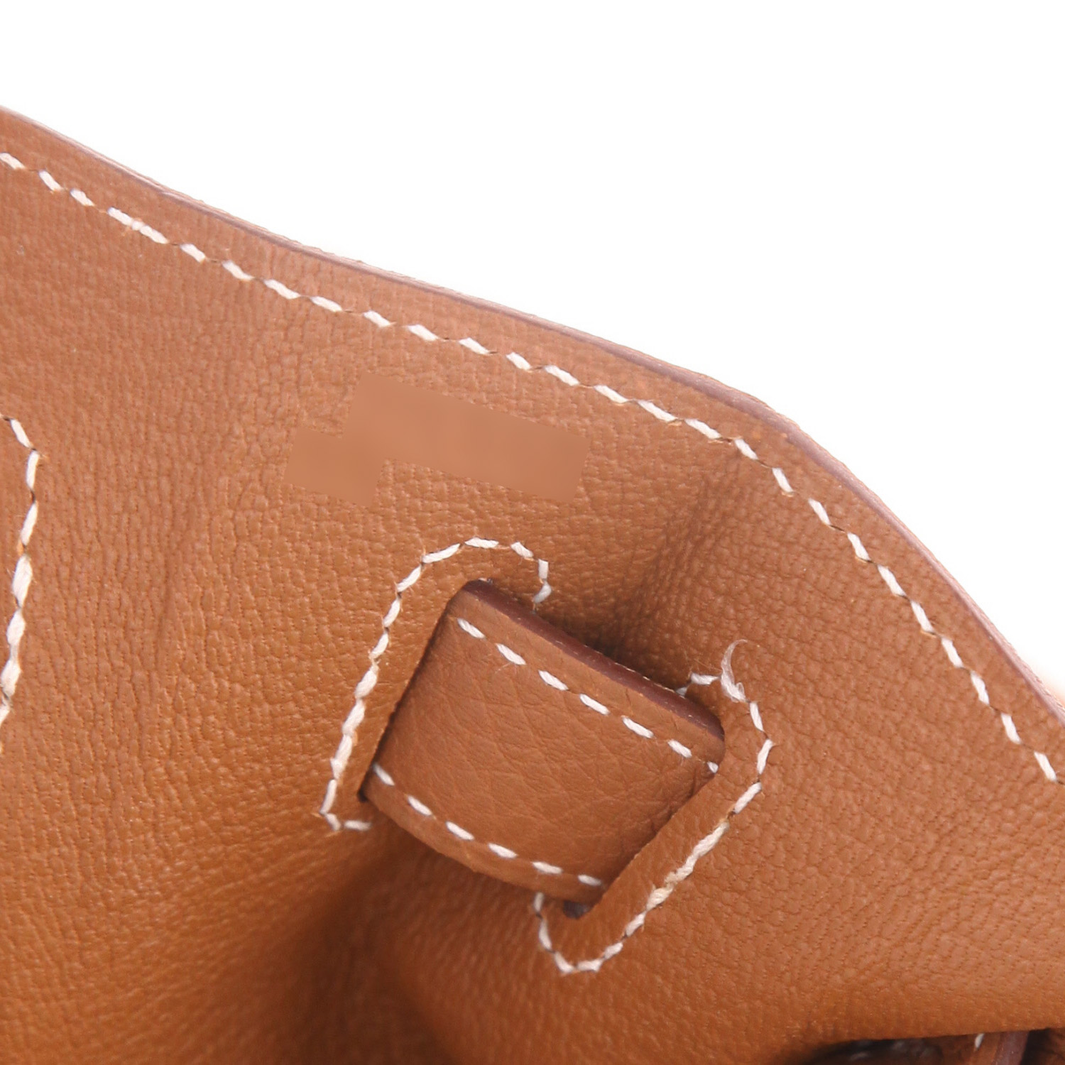 Bolso de mano Hermes Kelly 32 cm en cuero togo color oro - Detail D4