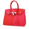 Hermès Birkin Casaque 30 cm handbag in rouge de coeur and rose Extreme epsom leather - 00pp thumbnail