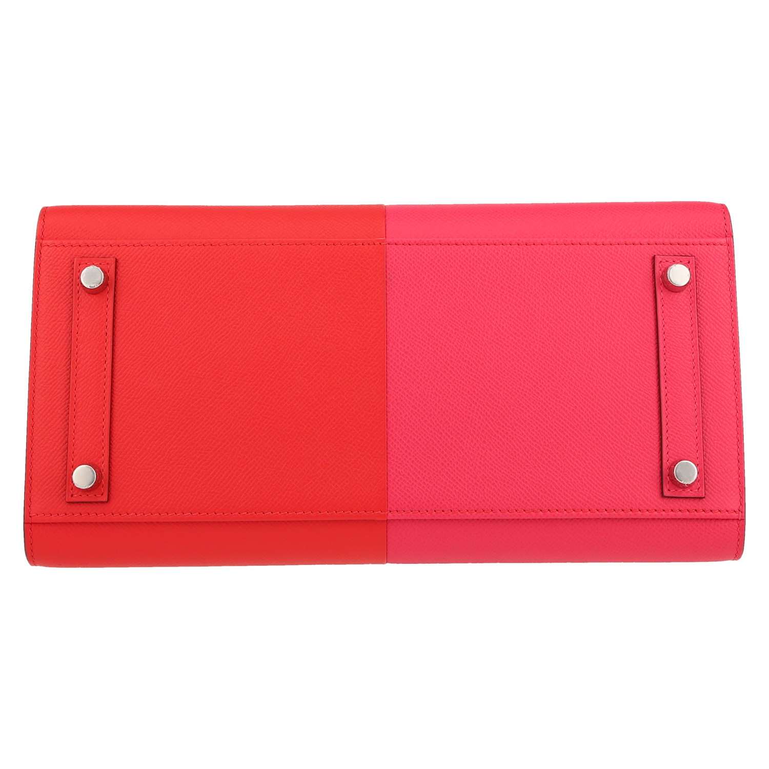 Borsa Hermès Birkin Casaque 30 cm in pelle Epsom rouge de Coeur e rose Extreme - Detail D1