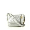 Chanel Gabrielle  shoulder bag in metallic grey quilted leather - 360 thumbnail