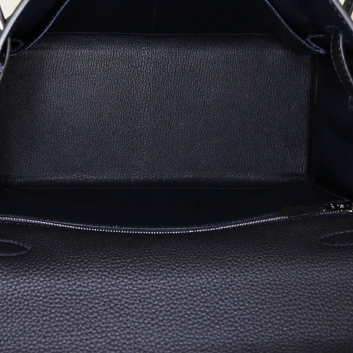 Sac à main Hermès Kelly 28 cm en cuir togo bleu - Detail D3
