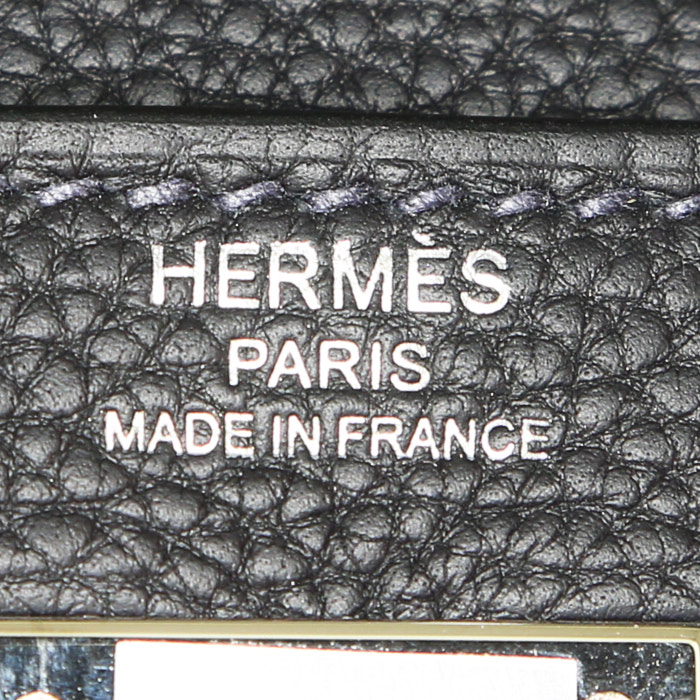 Sac à main Hermès Kelly 28 cm en cuir togo bleu - Detail D4
