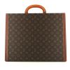 Maleta Louis Vuitton  President en lona Monogram marrón y cuero natural - 360 thumbnail