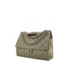 Chanel 2.55 handbag in grey quilted leather - 00pp thumbnail