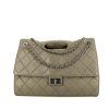 Bolso de mano Chanel  Chanel 2.55 Mademoiselle - Shop Bag en cuero acolchado gris - 360 thumbnail