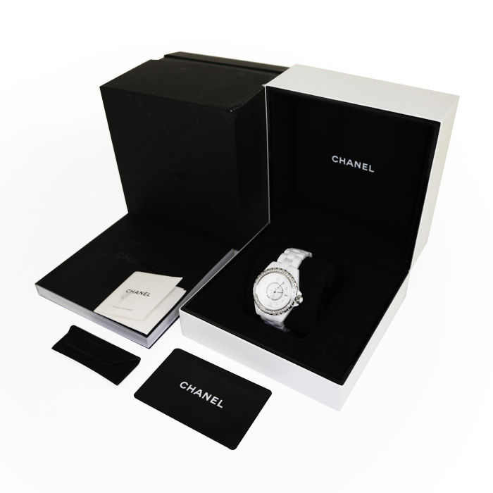 Reloj Chanel J12 Joaillerie de cerámica blanche Ref :  H3110 Circa  2018 - Detail D2