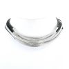 De Grisogono Allegra linked necklace in white gold,  diamonds and leather - 360 thumbnail