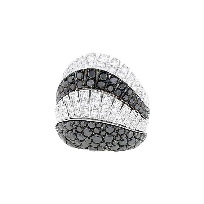 De Grisogono Ventaglio large model ring in white gold,  diamonds and diamonds - 00pp