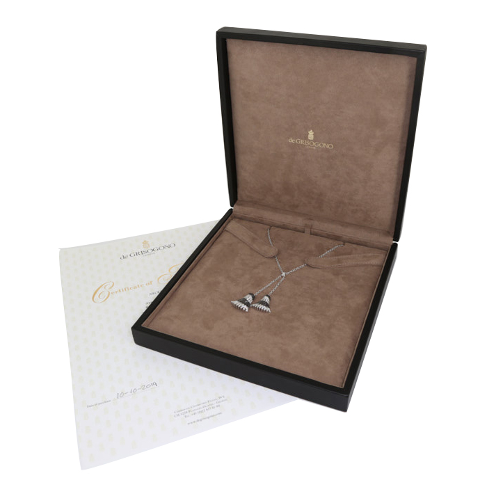 De Grisogono Ventaglio necklace in white gold,  diamonds and diamonds - Detail D2