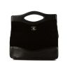 Bolso de mano Chanel Vintage en cuero liso y ante negro - 360 thumbnail