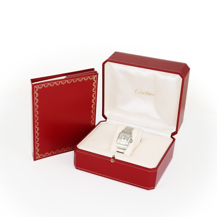 Cartier Santos Galbée watch in stainless steel Ref:  1565 Circa  2000 - Detail D2