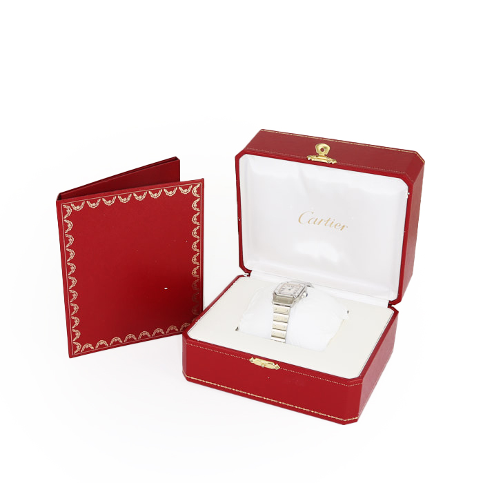 Cartier Santos Galbée watch in stainless steel Ref:  1565 Circa  2000 - Detail D2