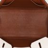 Hermes Birkin 25 cm handbag in white nata and gold bicolor epsom leather - Detail D2 thumbnail