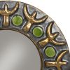 Mithé Espelt, "Tridents" mirror, in embossed and glazed earthenware, crackled gold, around 1952 - Detail D1 thumbnail