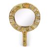 Mithé Espelt, "Ouroborost" hand mirror, in embossed and glazed earthenware, crackled gold and crystallised glass, from the 1960’s - 00pp thumbnail