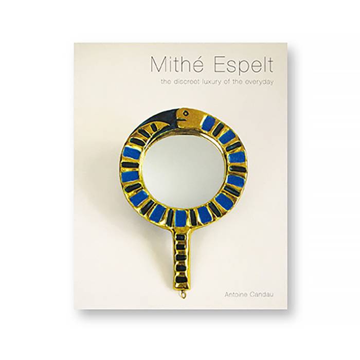 Mithé Espelt, "Ouroborost" hand mirror, in embossed and glazed earthenware, crackled gold and crystallised glass, from the 1960’s - Detail D3