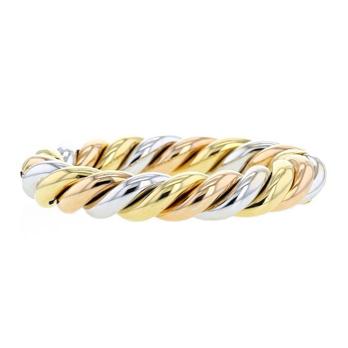 Vintage bracelet in yellow gold,  pink gold and white gold - 00pp