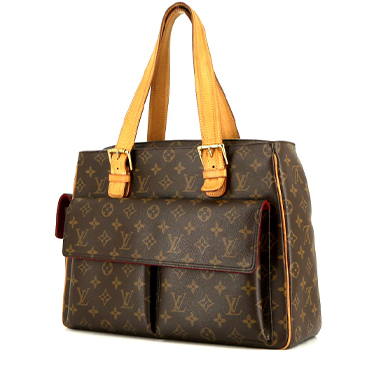 Shopping bag Louis Vuitton  Multipli Cité in tela monogram marrone e pelle naturale
