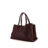 Bottega Veneta Roma handbag in brown intrecciato leather - 00pp thumbnail
