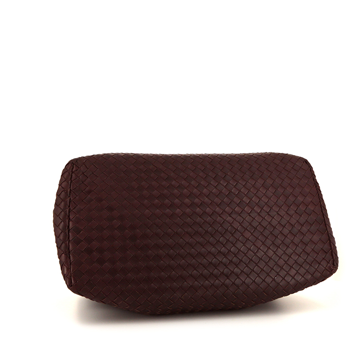 Borsa Bottega Veneta Roma in pelle intrecciata marrone - Detail D4