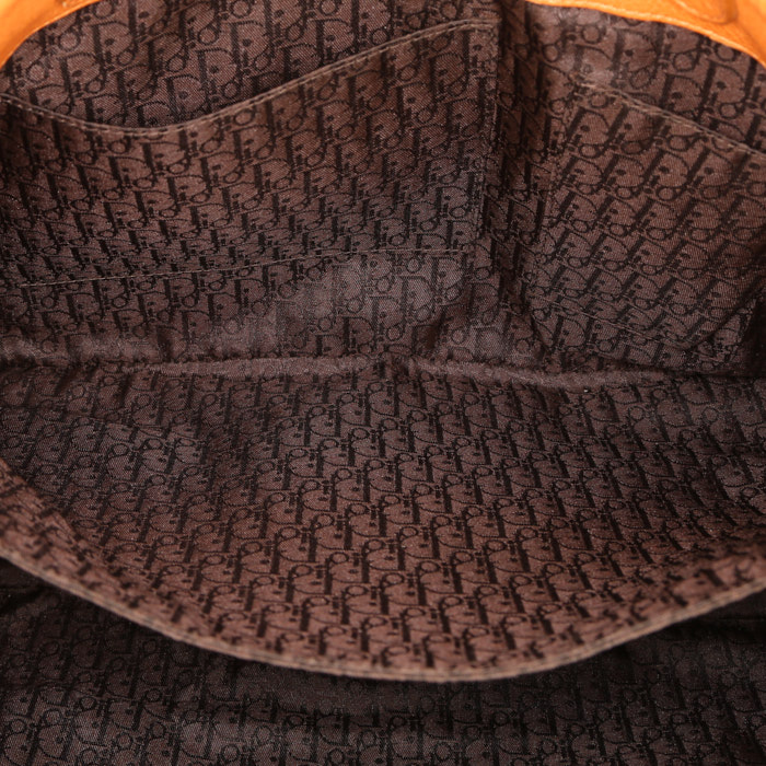 Borsa Dior Saddle in pelle martellata gold - Detail D2