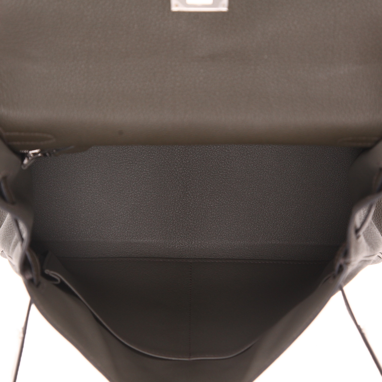 Sac à main Hermes Kelly 32 cm en cuir togo Vert de Gris - Detail D3