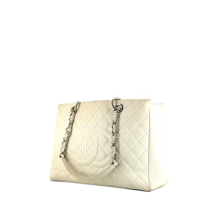 Chanel Shopping GST shopping bag in white quilted leather - 00pp
