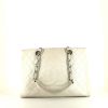 Chanel Shopping GST shopping bag in white quilted leather - 360 thumbnail