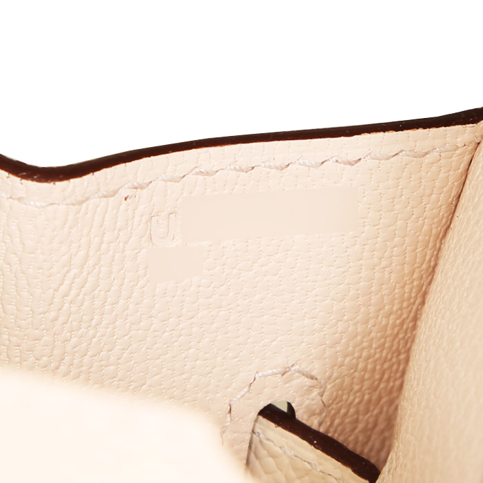 Sac à main Hermes Birkin 30 cm en cuir epsom blanc Nata - Detail D4