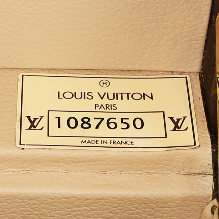 Louis Vuitton vanity case in brown monogram canvas and natural leather - Detail D3