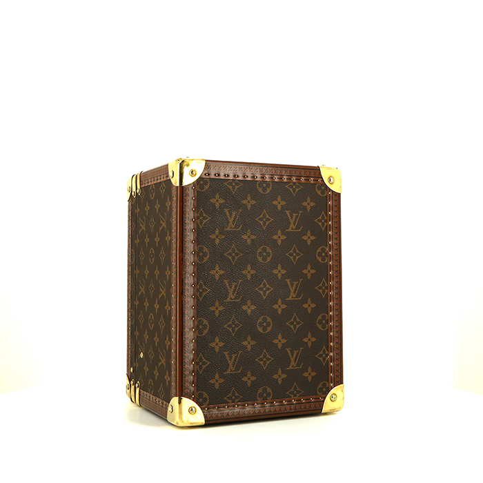 Louis Vuitton vanity case in brown monogram canvas and natural leather - Detail D5
