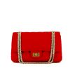Bolso de mano Chanel 2.55 en tejido jersey rojo - 360 thumbnail