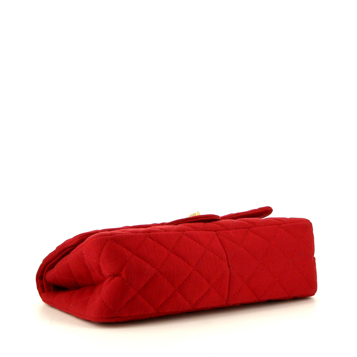 Bolso de mano Chanel  Chanel 2.55 en tejido jersey rojo - Detail D5