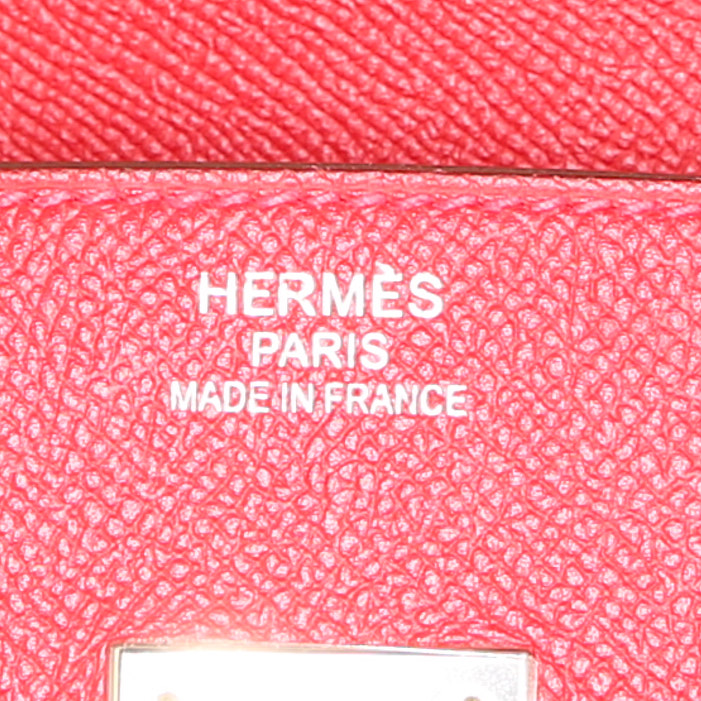 Sac à main Hermes Birkin 35 cm en cuir epsom rouge Casaque - Detail D3