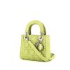 Dior Lady Dior mini handbag in green python - 00pp thumbnail