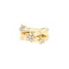 Asymmetric Chanel Comètes ring in yellow gold and diamonds - 00pp thumbnail