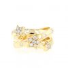 Asymmetric Chanel Comètes ring in yellow gold and diamonds - 360 thumbnail