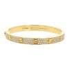 Bracelet Cartier Love pavé en or jaune et diamants, taille 17 - 00pp thumbnail