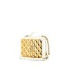 Bolso de mano Chanel Vanity en cuero blanco y metal dorado - 00pp thumbnail