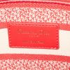 Dior Lady Dior medium model handbag in white and red canvas - Detail D4 thumbnail