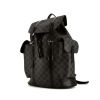 Louis Vuitton Christopher backpack in grey Graphite damier canvas and mate black leather - 00pp thumbnail