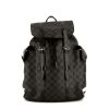 Louis Vuitton Christopher backpack in grey Graphite damier canvas and mate black leather - 360 thumbnail